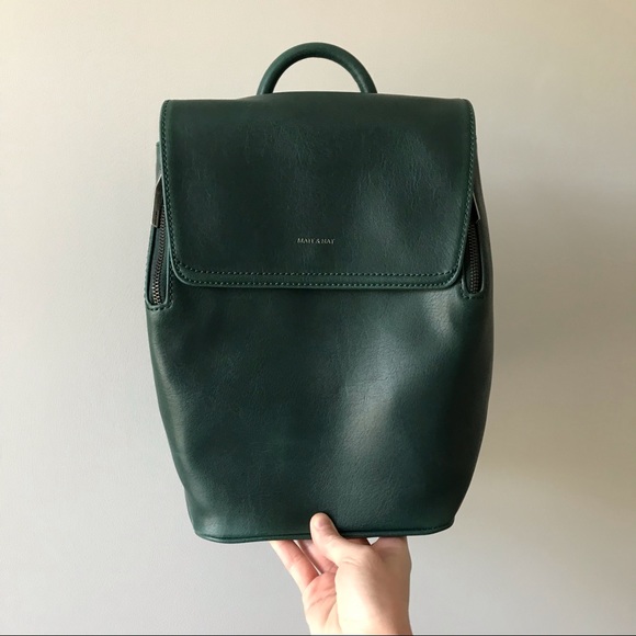 Matt & Nat Handbags - NWOT Matt & Nat // Fabi Mini Backpack Bag in Emerald Green Vegan Academia